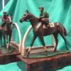 RACEHORSE JOCKEY WITH STIRRUP BOOKENDS