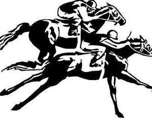 SIDE BY SIDE HORSERACING DECAL