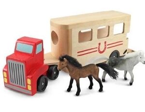 Horse Trailer and Horses