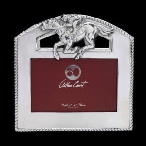 RACEHORSE AND JOCKEY PICTURE FRAME
