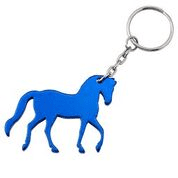 PRANCING HORSE KEYRING BLUE