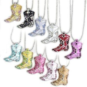 Cowgirl Boot Bling Necklace