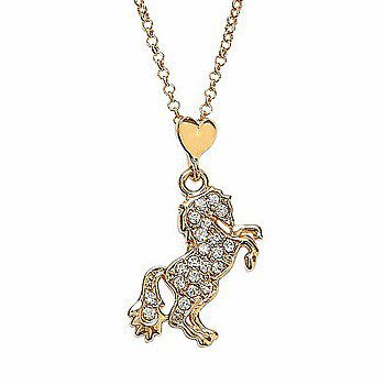 Rearing Horse Bling Necklace