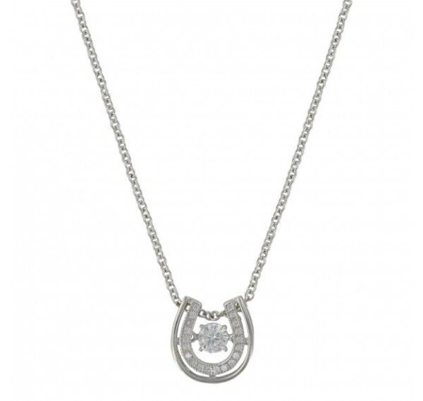 Sterling Silver Doule Horseshoe Necklace