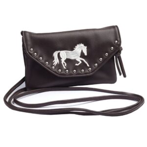 Embroidered Galloping Horse Purse