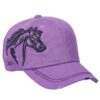 Embroidered Horse Head Cap Lavender