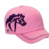 Embroidered Horse Head Cap Pink