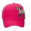 Rhinestone Galloping Horse Cap Hot Pink