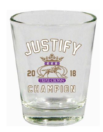 Justify Triple Crown Shot Glass
