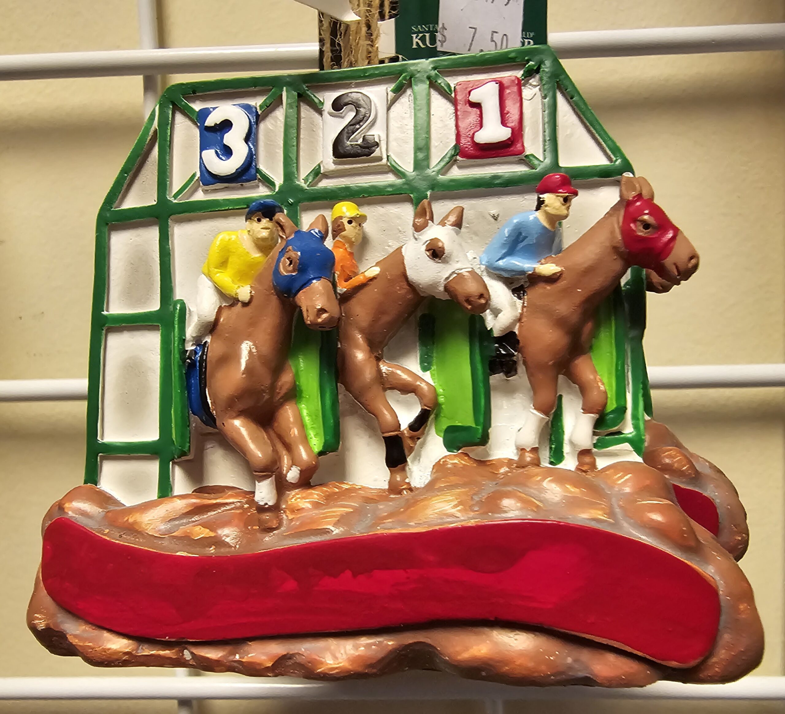 HORSE RACING STARTING GATE ORNAMENT - Winning Touches Equestrian Gifts