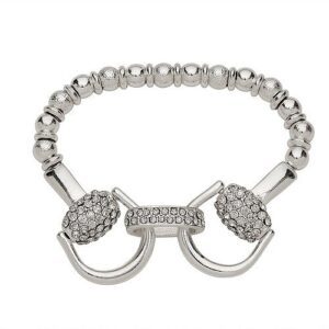Rhinestone D-Bit stretch bracelet