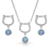 Horseshoe Opal Drop Jewelry Set