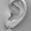 Opal Double Heart Earrings