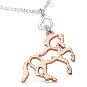 Rose Gold Horse Heart Necklace