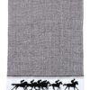 Racehorse and Jockey KItchen Towel Grey