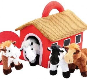 Plush Horses with Barn Carrier