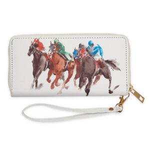 Horse Racing Zip Wallet