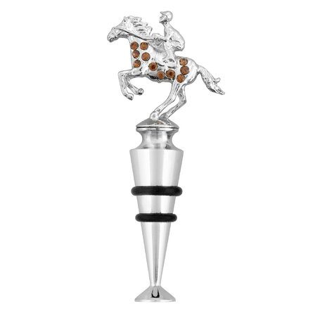 RACEHORSE AND JOCKEY WINE STOPPER