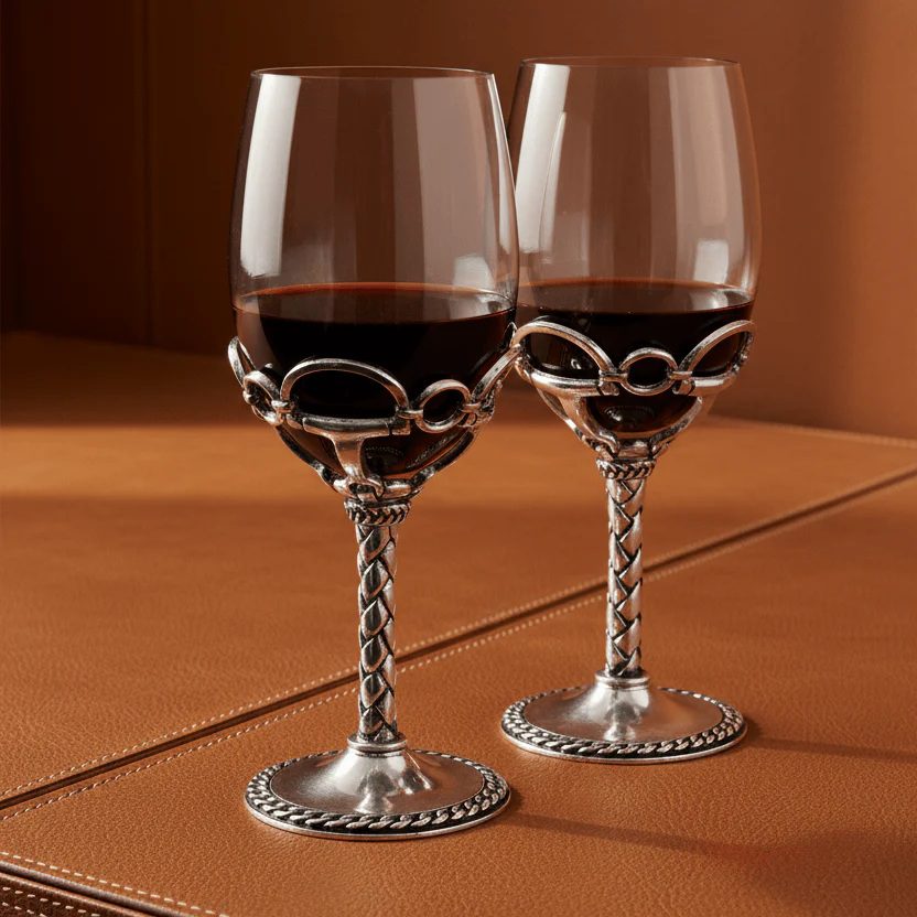 SNAFFLE BIT WINE GLASSES