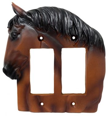 Horse Head Double Switchplate