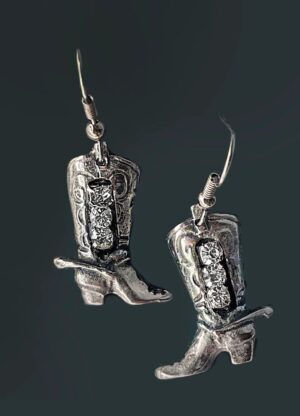Cowgirl Boots Rhinestone Earrings