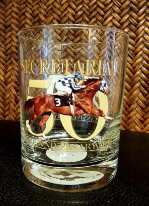 Secretariat 50th Anniversary Shooter/Rocks Glass