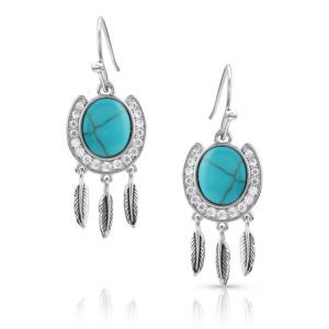 SOUTHWESTERN CATCHING LUCK TURQUOISE EARRINGS