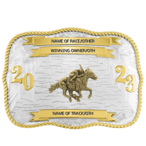 FOR THE WIN HORSE RACING TROPHY BELT BUCKLE FS