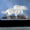 DRIVING FINISH SOLID CRYSTAL SCULPTURE