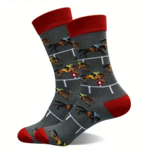 HORSE RACING CREW SOCKS