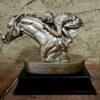 RACEHORSE AND JOCKEY VINTAGE SILVER