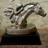 RACEHORSE AND JOCKEY VINTAGE SILVER