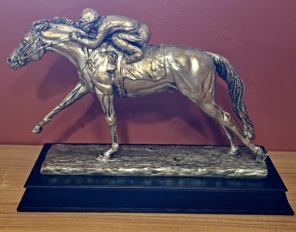 STRETCH RUN HORSE RACING TROPHY