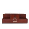 LEATHER STIRRUP DESKTOP ORGANIZER