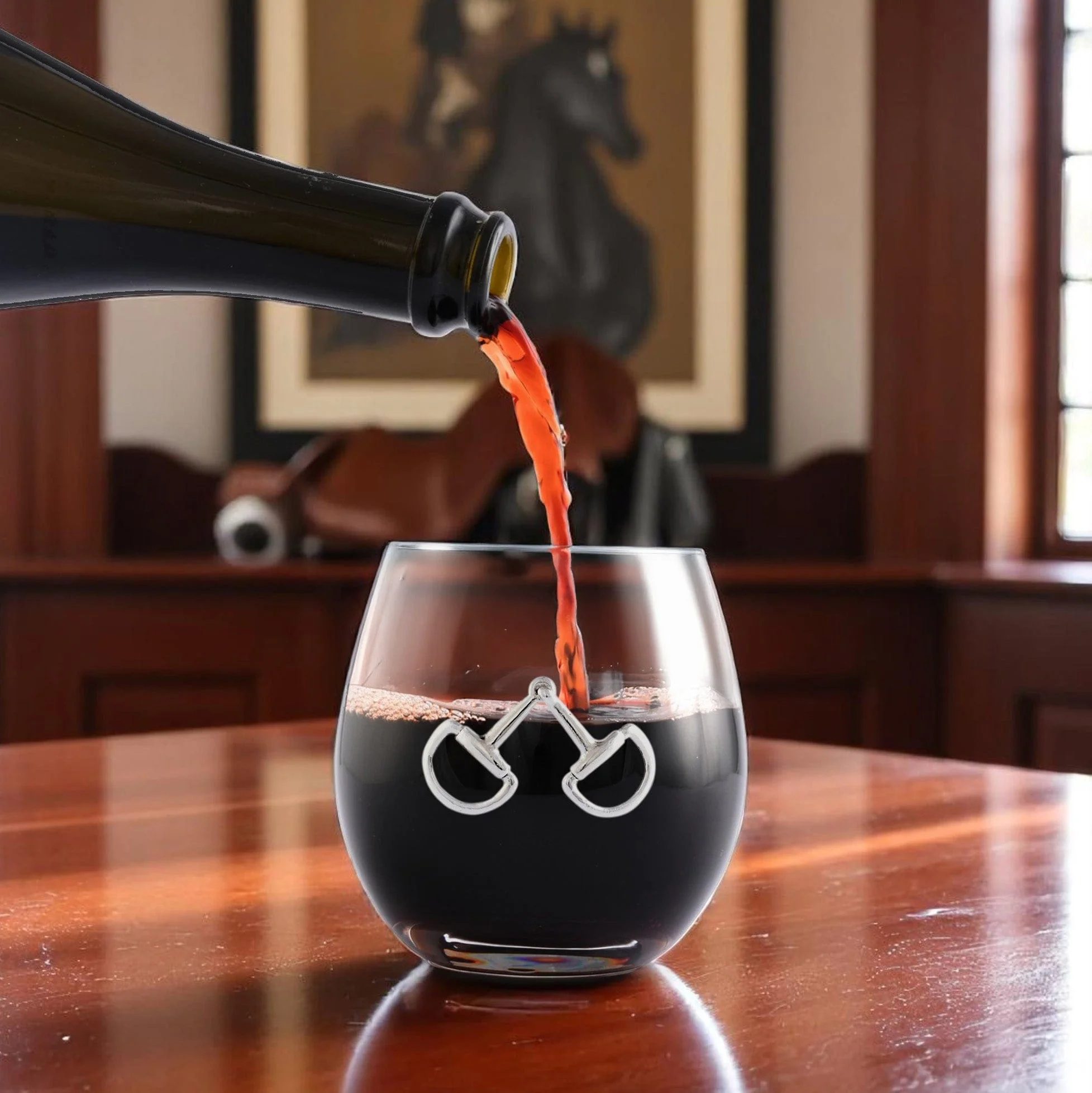 SNAFFLE BIT STEMLESS GLASSES
