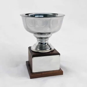 LEGENDS BOWL TROPHY ON WOOD BASE