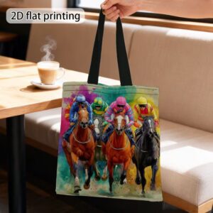 HORSE RACING TOTE BAG