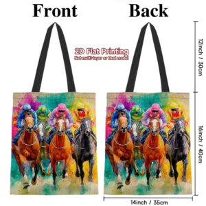 HORSE RACING TOTE BAG