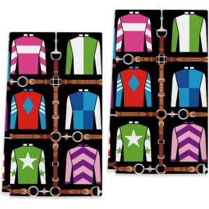 JOCKEY SILKS KITCHEN TOWELS SET OF 2