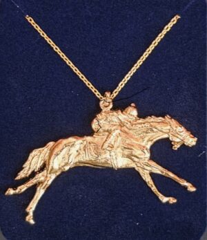 THE WINNERS CIRCLE HORSE RACING NECKLACE