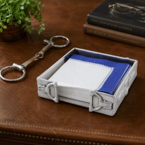 SNAFFLE BIT EQUESTRIAN COCKTAIL NAPKIN HOLDER